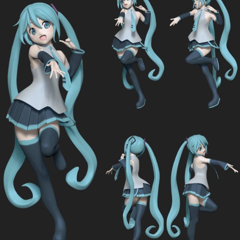 女性のフィギュアのような3DCG