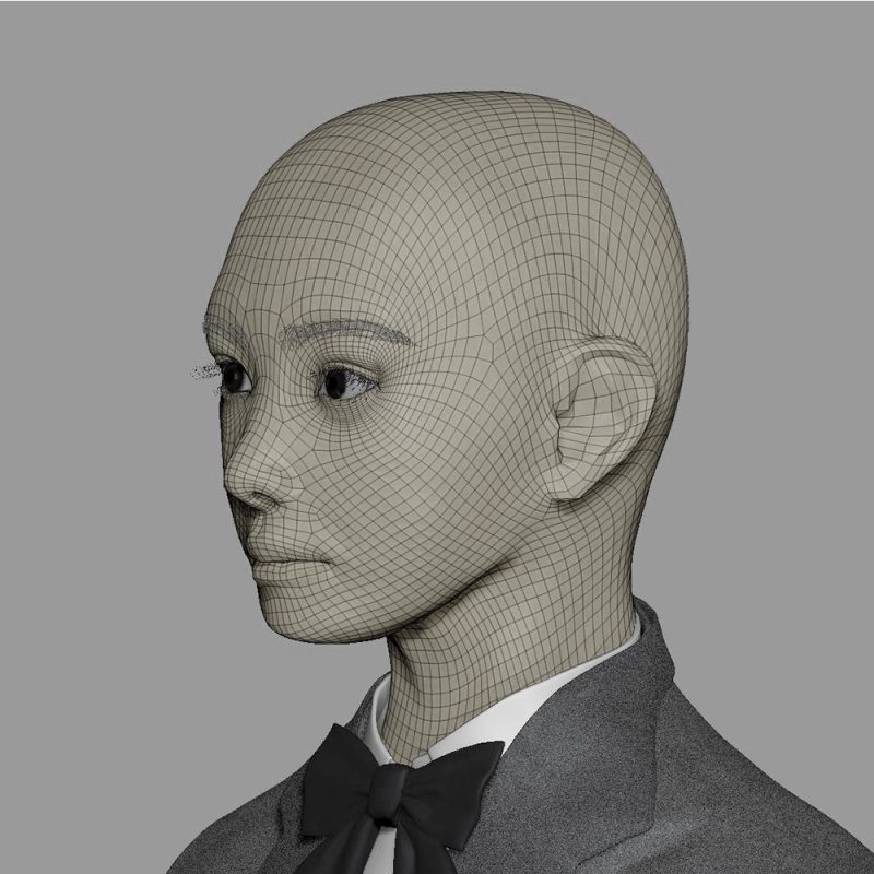 3DCG_girl_topology