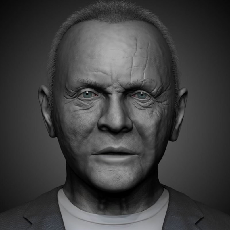 リアルな老人の3DCG