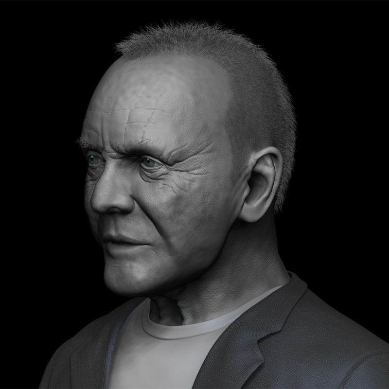 リアルな老人の3DCG