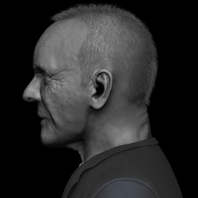 リアルな老人の3DCG